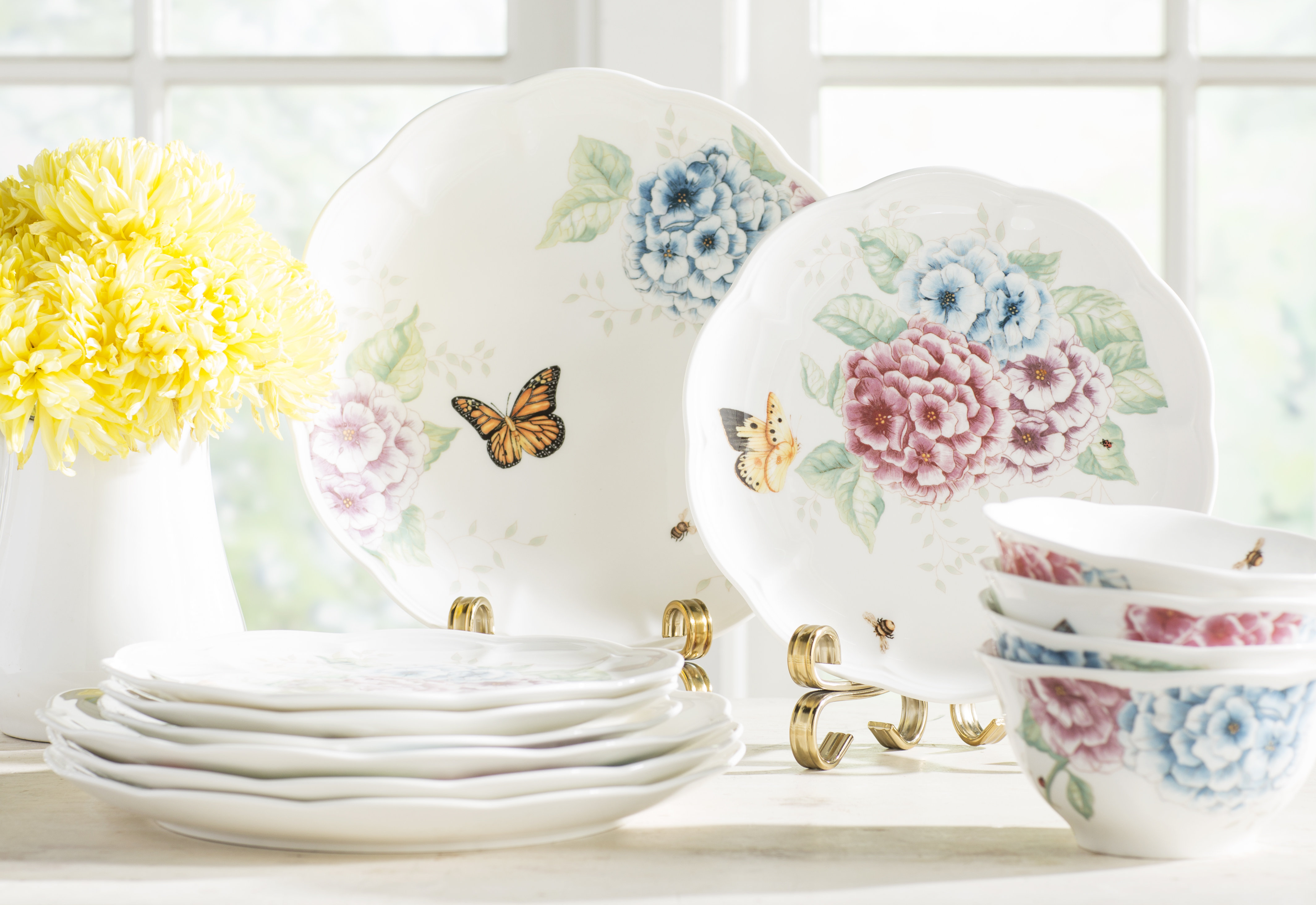 Lenox Butterfly Meadow Hydrangea 12 Piece Set Reviews Wayfair